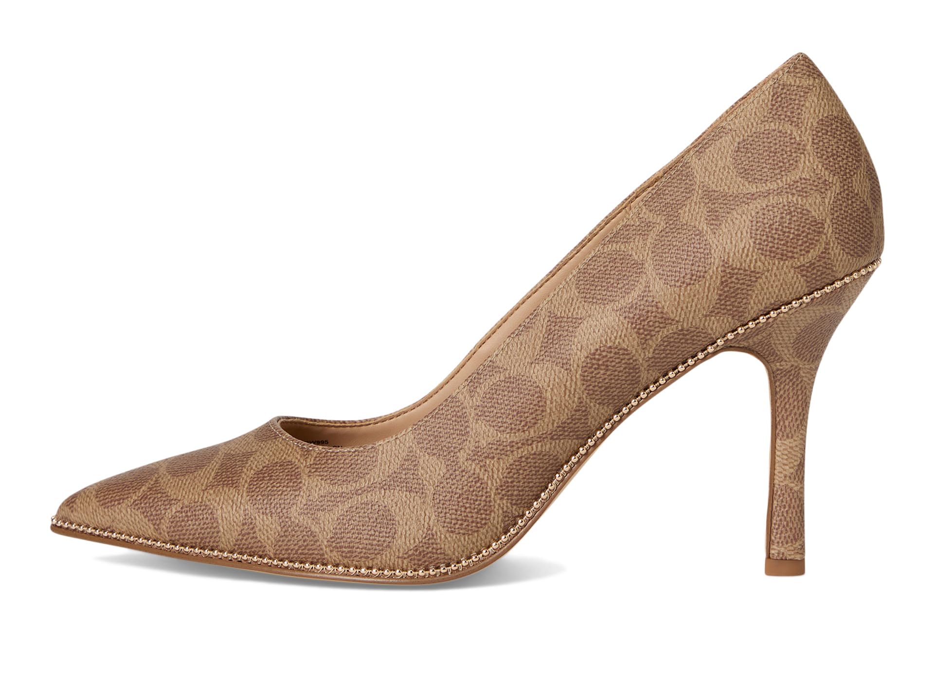 Туфли COACH Samantha Signature Coated Canvas Pumps, желто-коричневый — фото 4