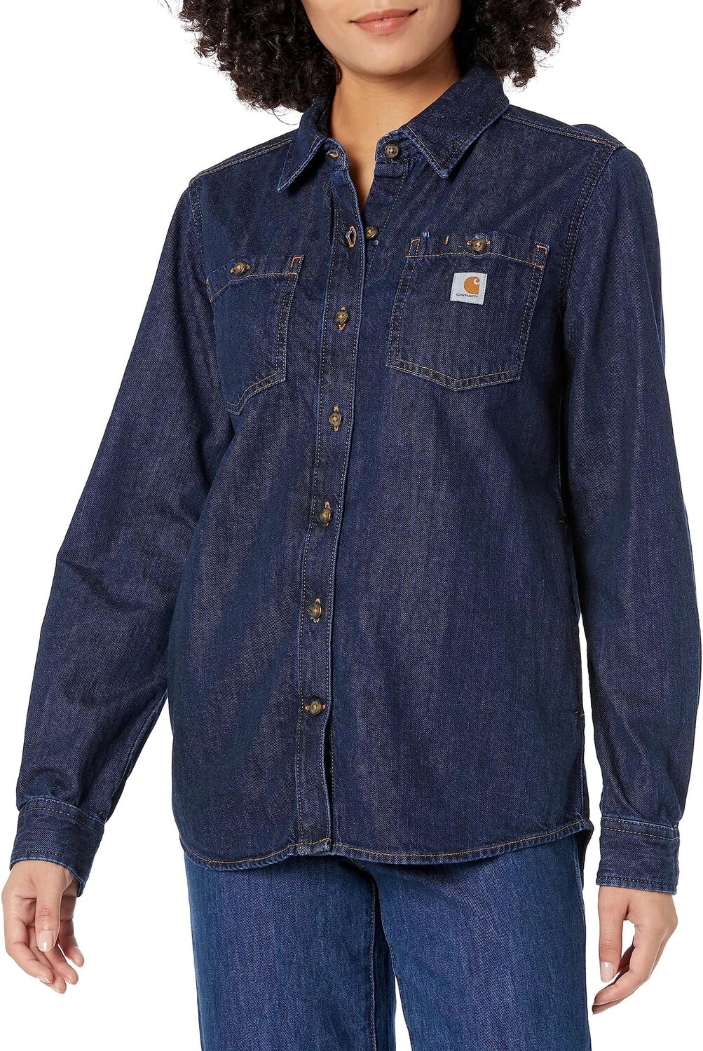 

Джинсовая рубашка свободного кроя средней плотности Carhartt, цвет Zion