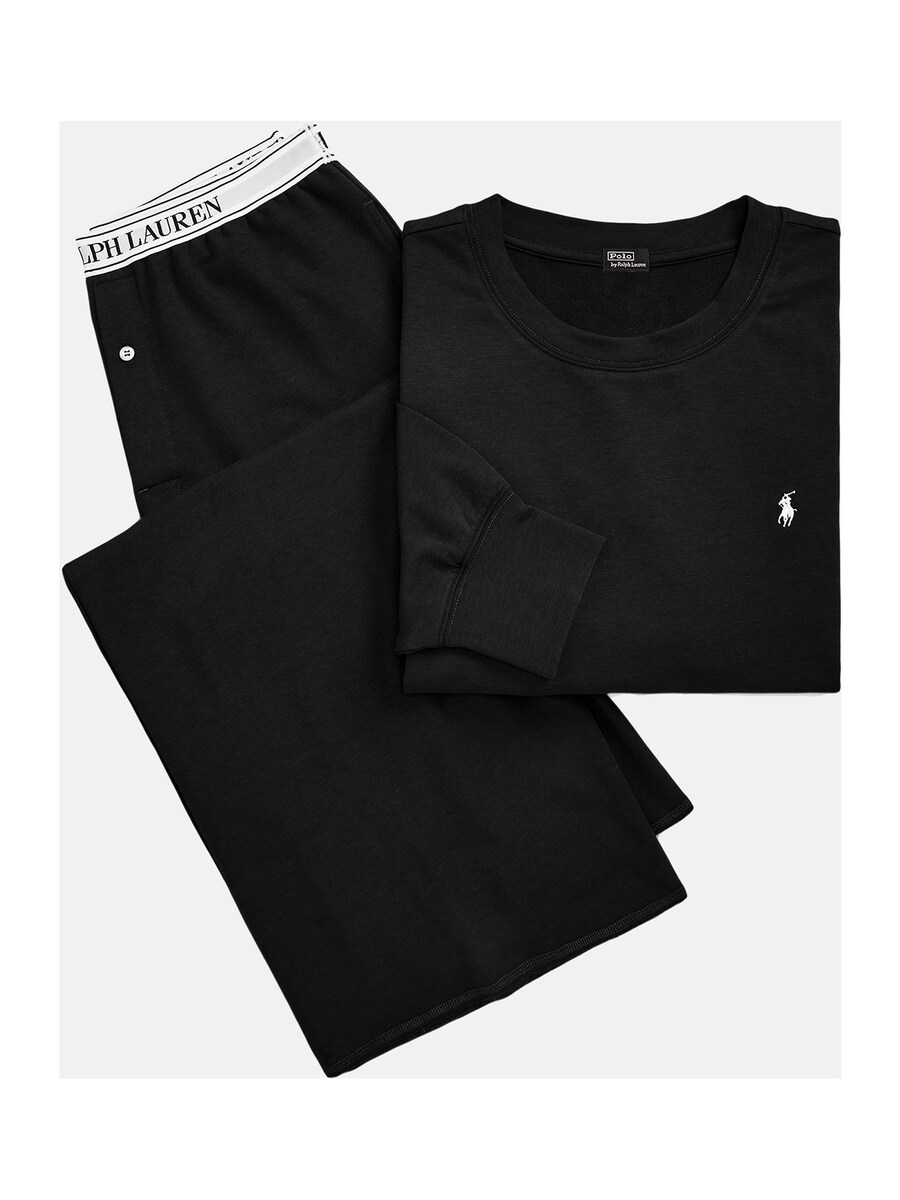 

Пижама Polo Ralph Lauren Pajama Sweatshirt & Wide Leg Set - Club Terry, черный