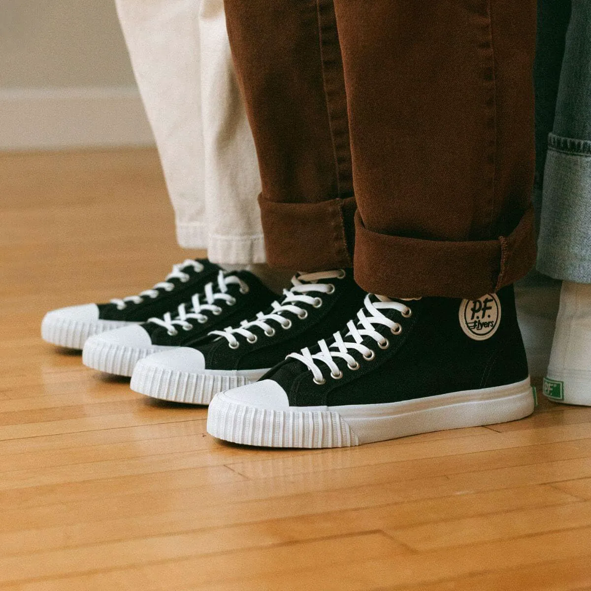Кроссовки PF Flyers унисекс для взрослых, высокие, черно-белый — фото 2