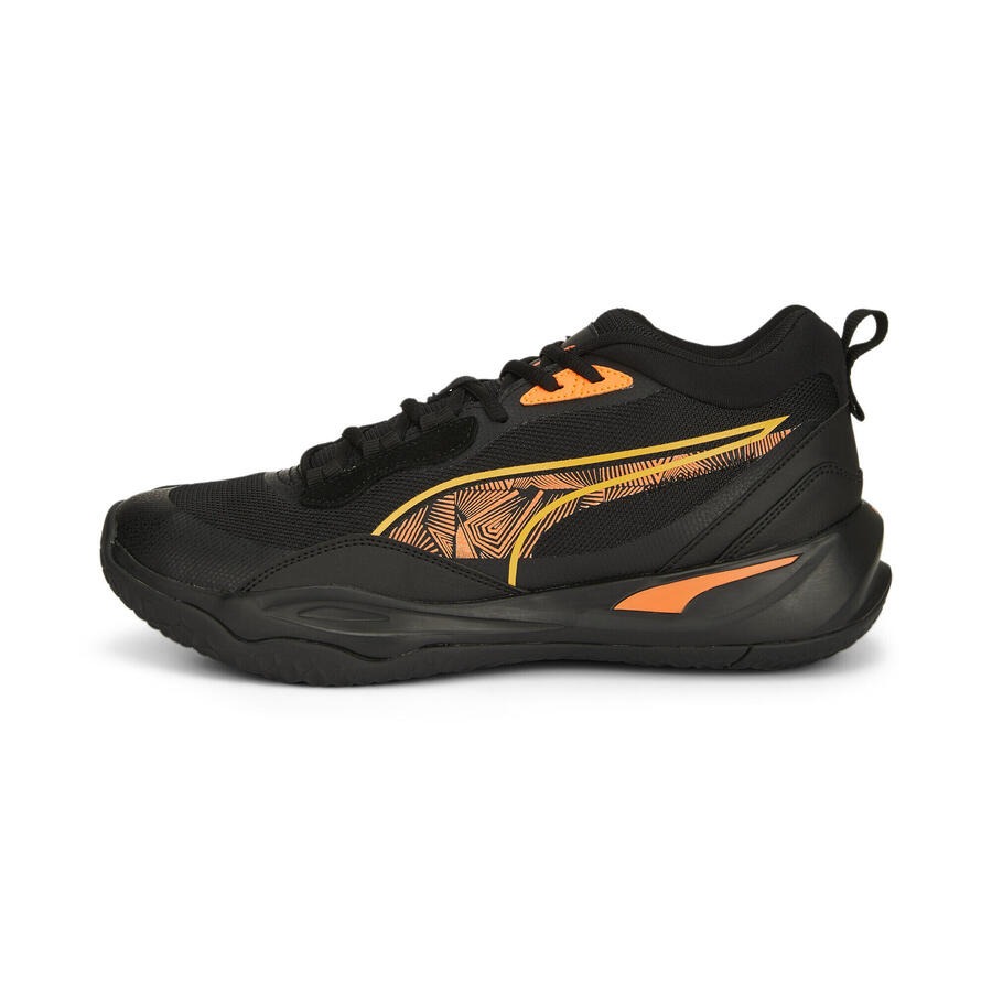 Баскетбольные кроссовки Playmaker Pro Laser мужские PUMA Black Ultra Orange — фото 3