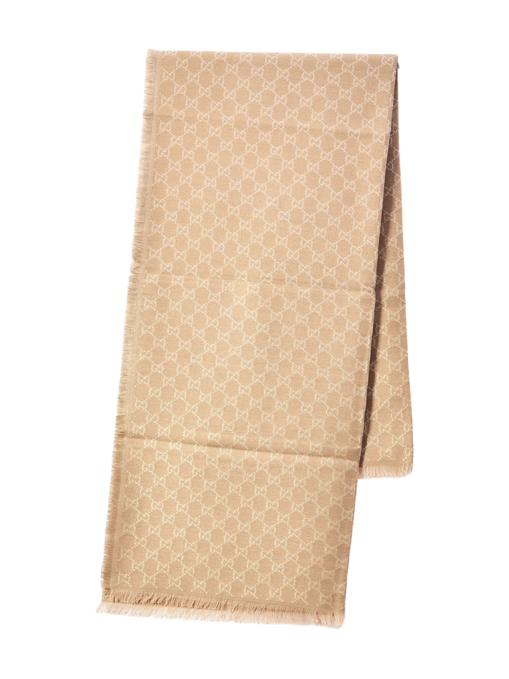 

Шаль с бахромой Gucci, бежевый