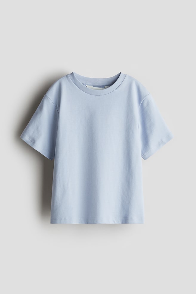 

Футболка свободного кроя из хлопка пима H&M, голубой