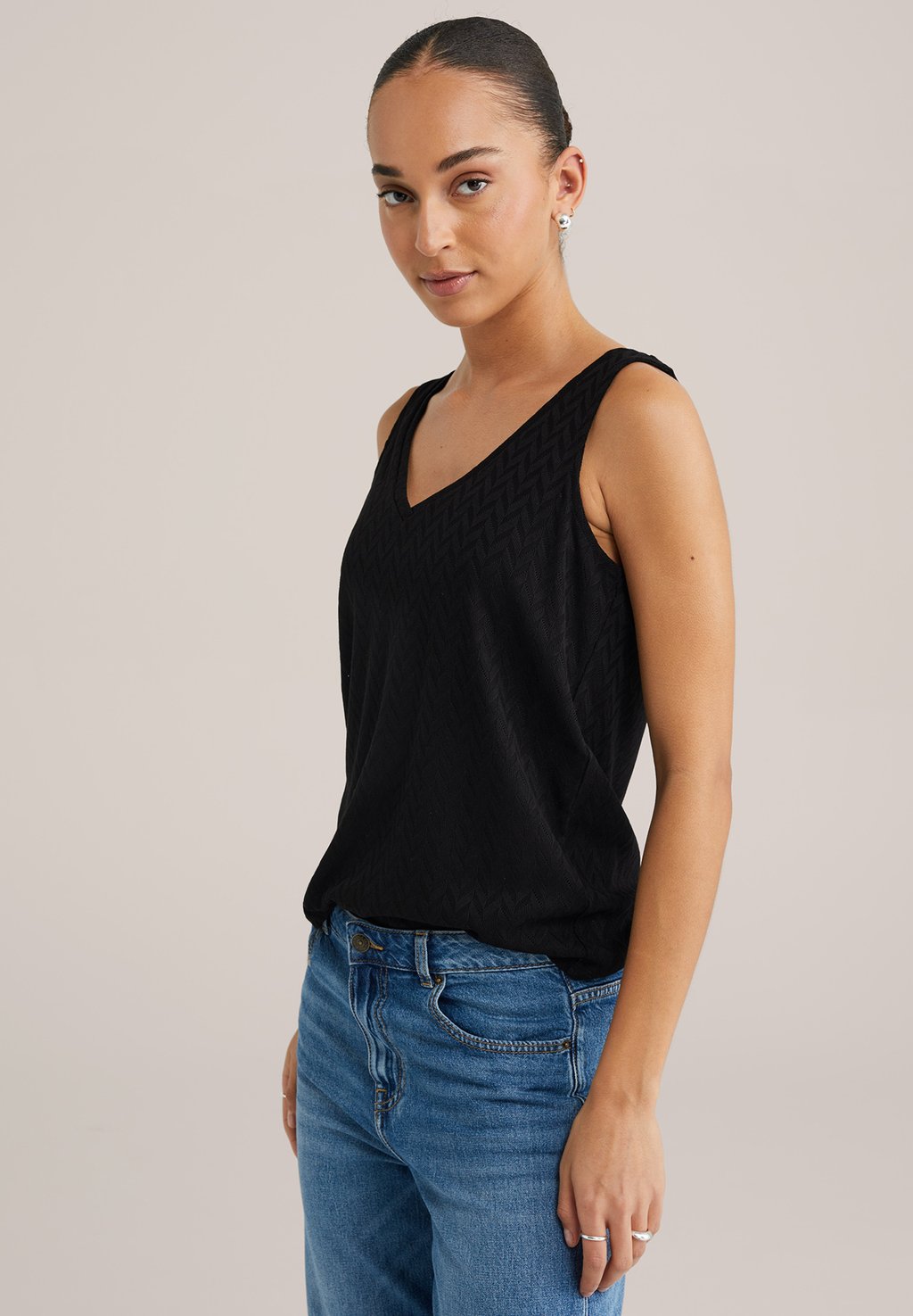 

Топ WE Fashion, черный