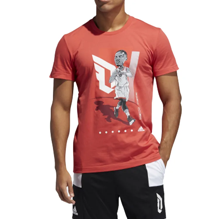 Adidas Футболка мужская Honor Red Crew Neck Moderate Straight Fit — фото 4