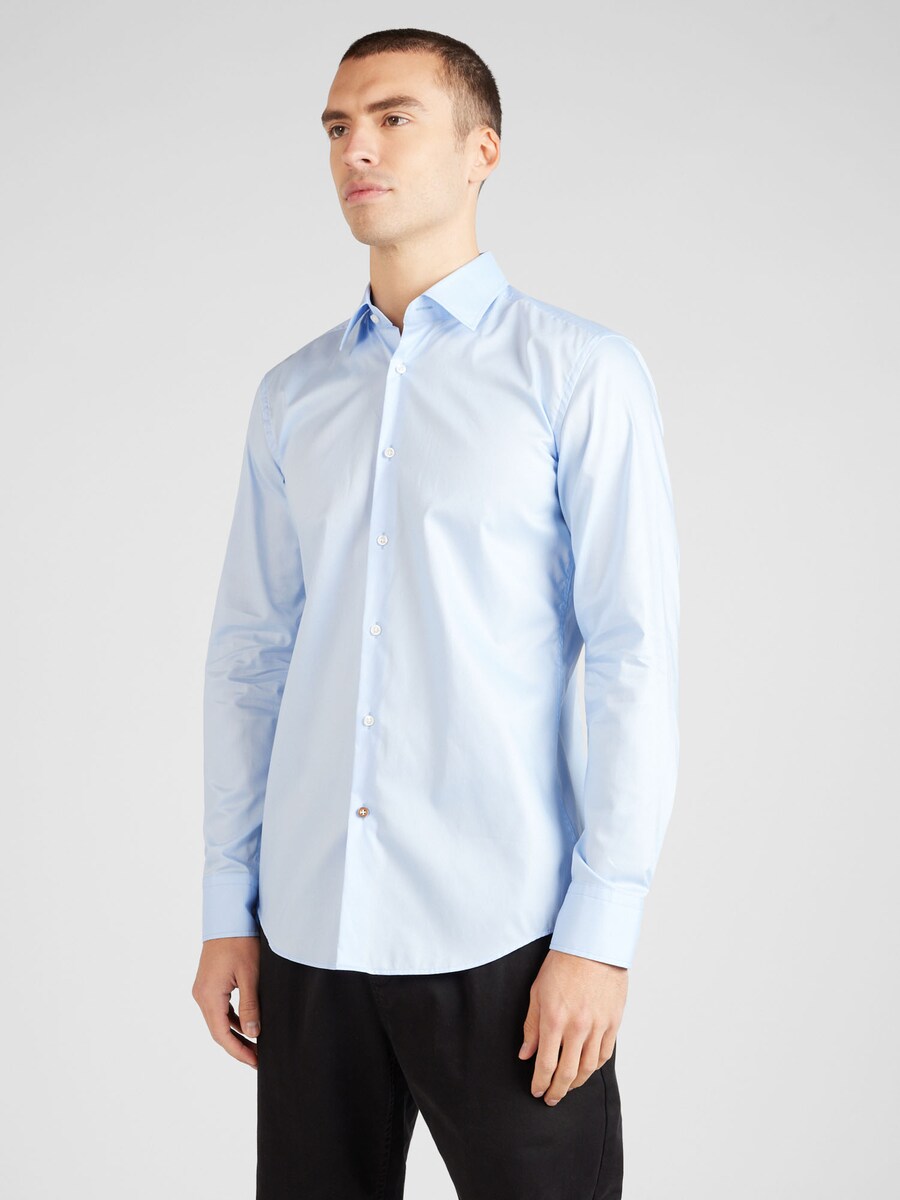 Рубашка Slim Fit на пуговицах BOSS H-HANK, светло-голубой — фото 3
