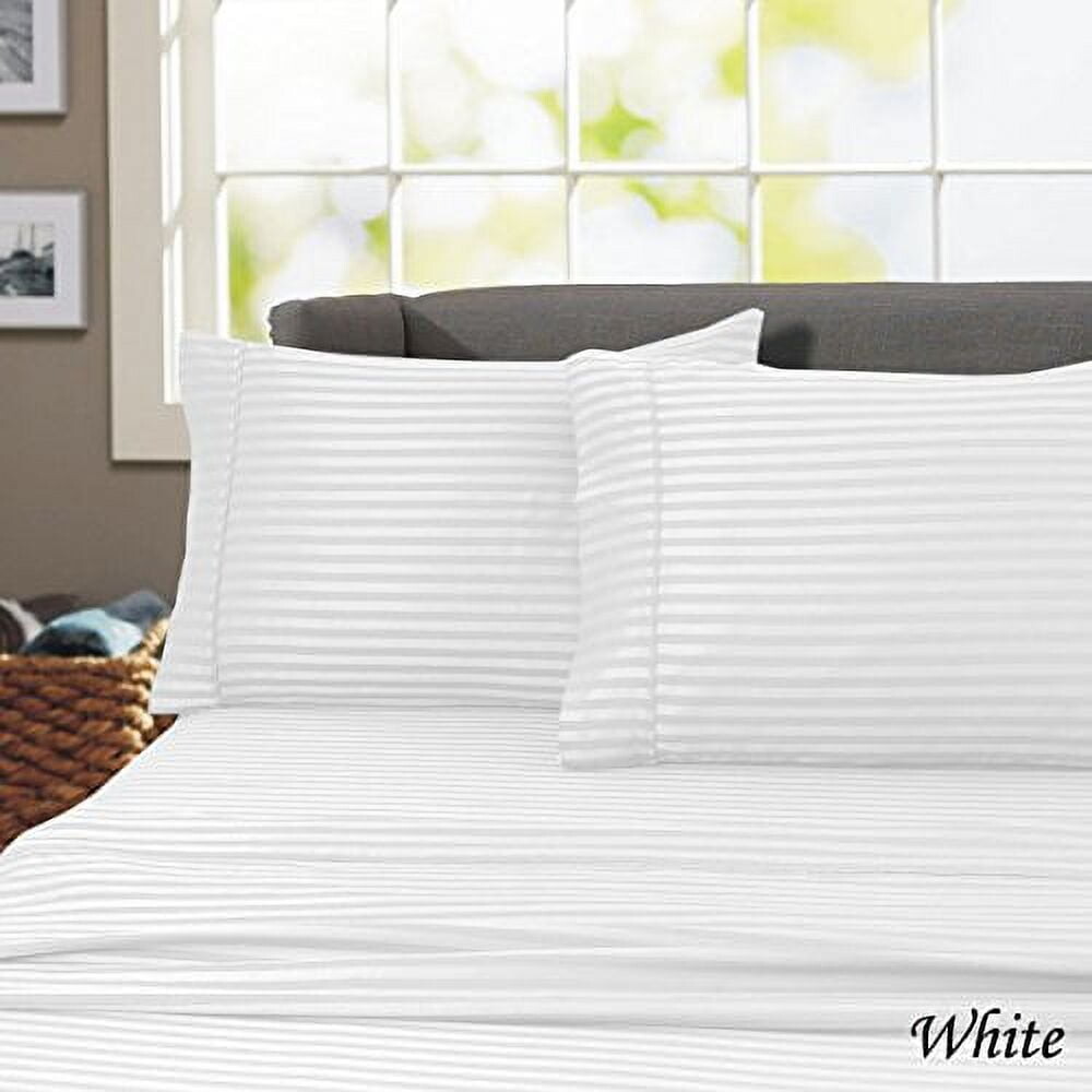 

Комплект постельного белья в полоску Fresh Linen Collection Inc, белый