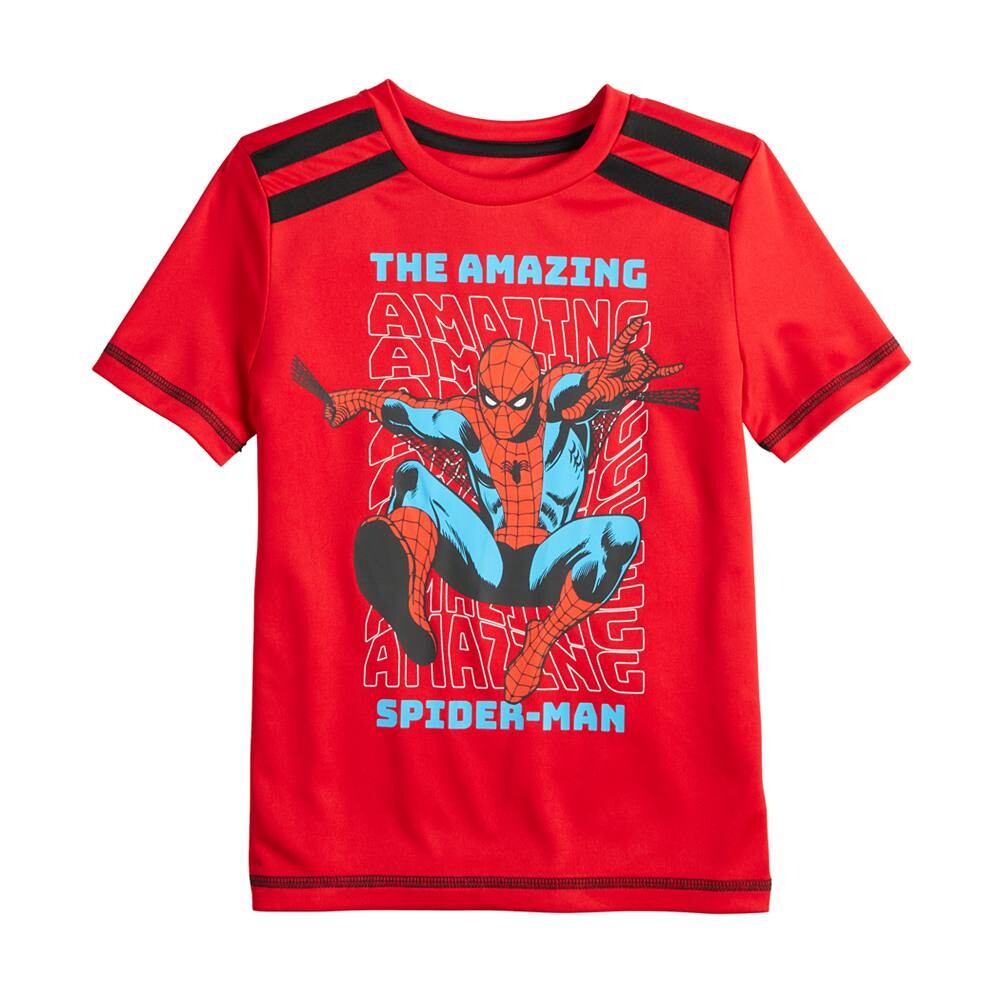 

Футболка Jumping Beans Marvel Spider Man для мальчиков 4–12 лет с активным графическим рисунком, красный