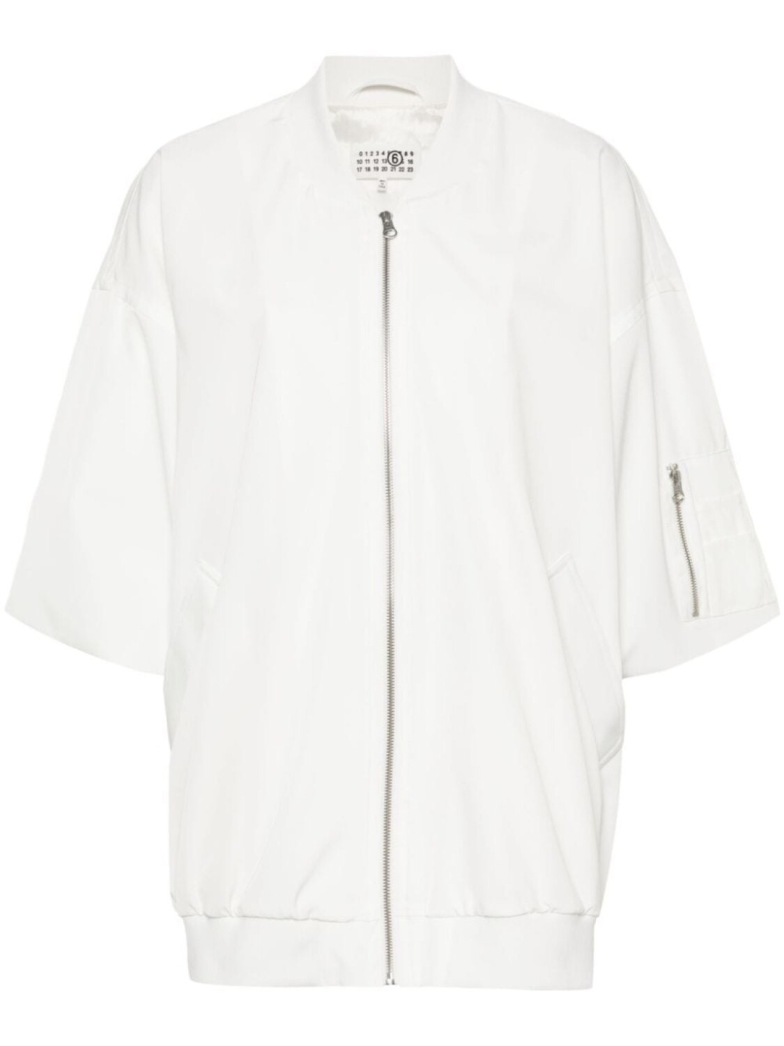 

MM6 Maison Margiela бомбер с короткими рукавами, белый