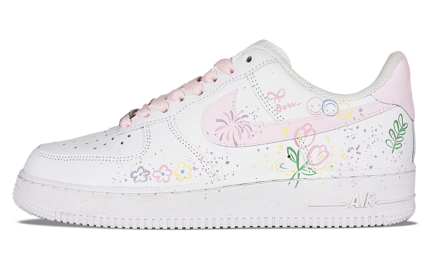 

Кроссовки Nike Air Force 1 Skateboarding Shoes Unisex Low-top Pink/white, белый