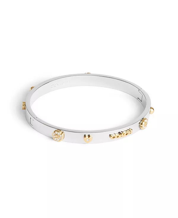 

Браслет-Браслет с фирменным смешанным мотивом из искусственного камня Coach, two-tone