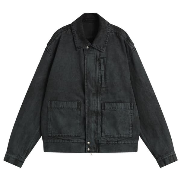 

Плотная джинсовая куртка из стираного денима Dries Van Noten, Petrol