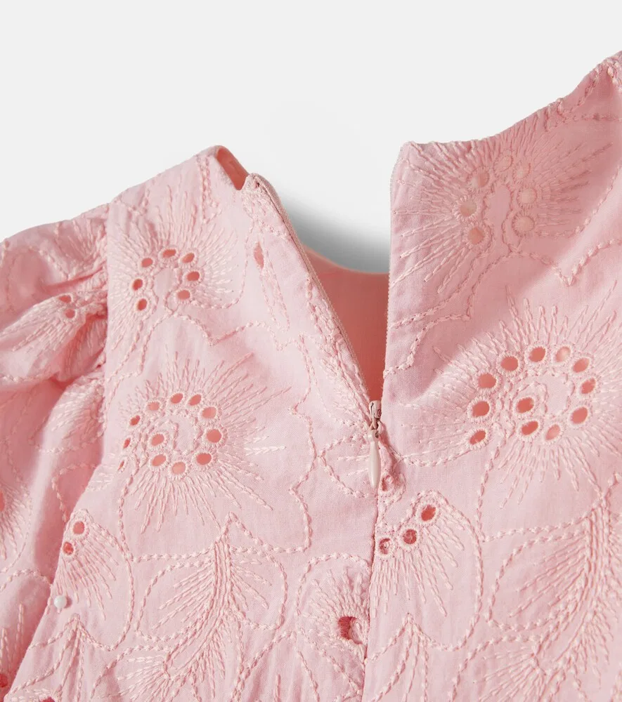 Платье Broderie Anglaise со сборками Tartine et Chocolat, розовый — фото 4