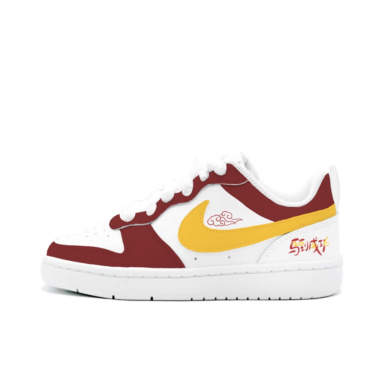 

Court Borough 2 Immediate Success, Kung Fu Rabbit, кожаная подкладка, устойчивая к истиранию и скольжению, низкие Nike, red