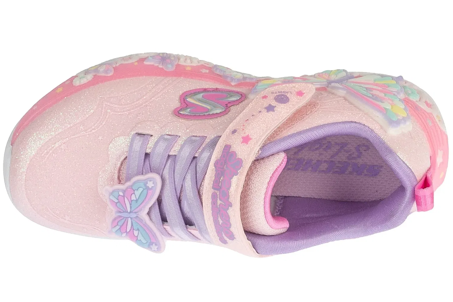 Кроссовки низкие с подсветкой Skechers, розовый — фото 3