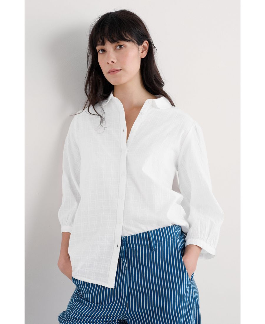 

Женская рубашка Hope Cottage на пуговицах Seasalt Cornwall, Salt