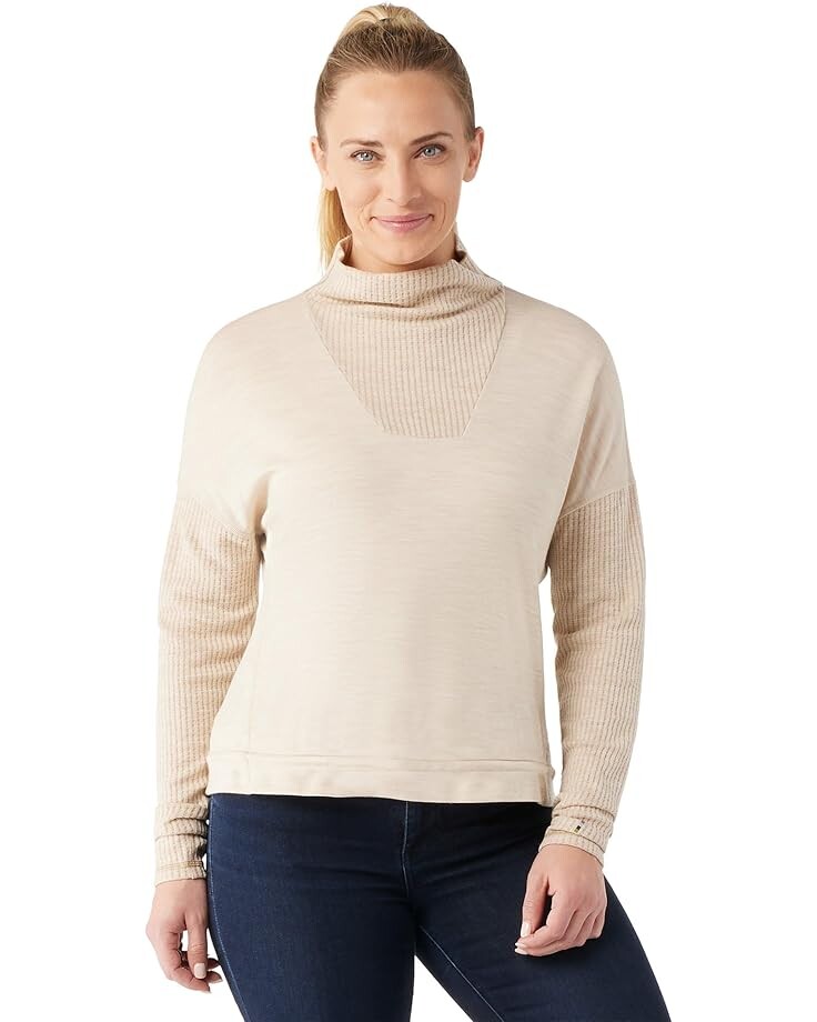 

Топ Smartwool Thermal Merino Rib Top, цвет Toasted Coconut Heather