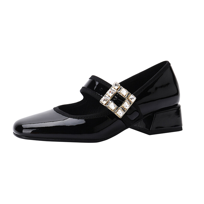 

Туфли Мэри Джейн женские Bai Shiting, цвет Black Patent Leather