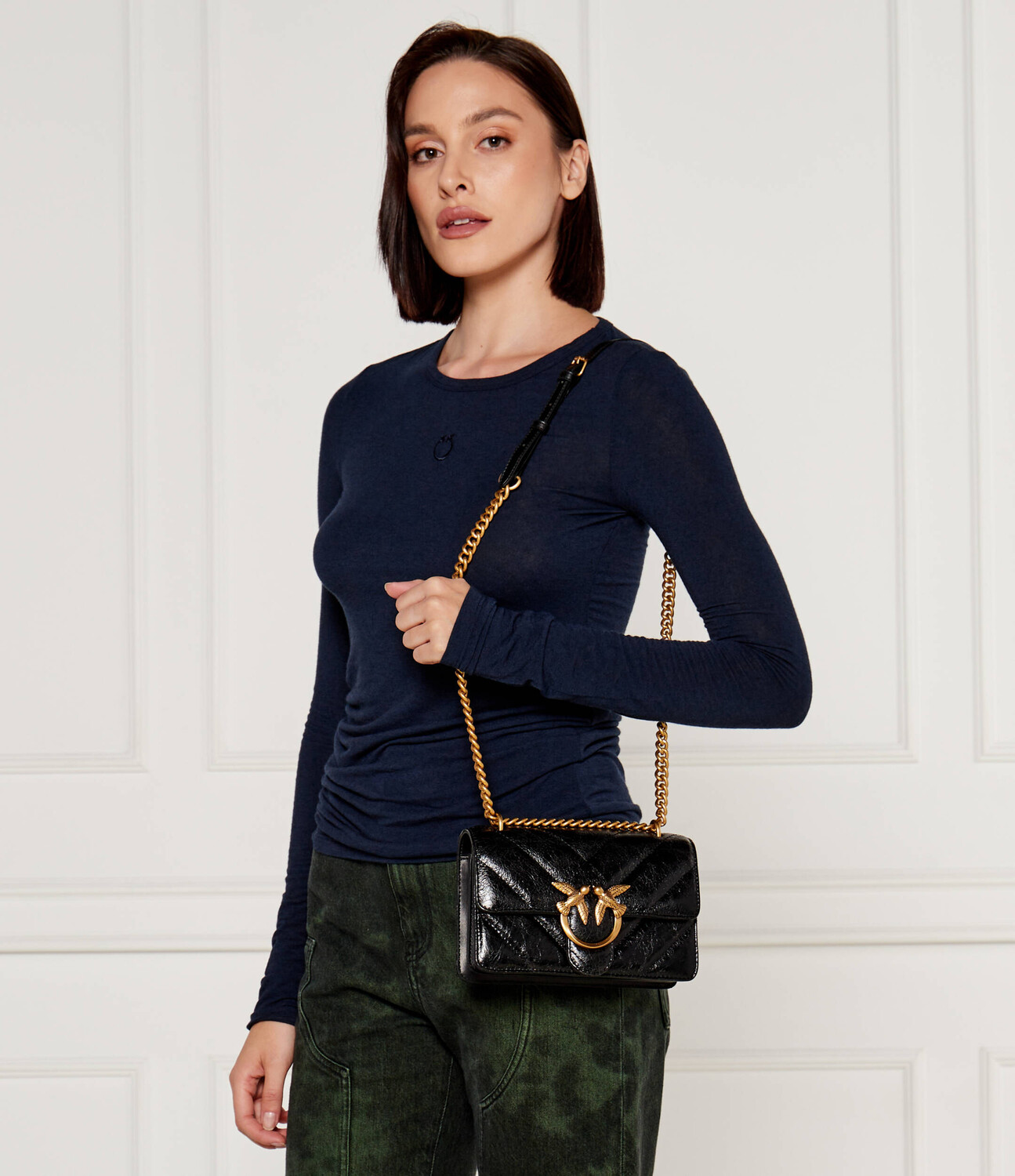 

Сумка-мессенджер Pinko LOVE ONE MINI DC, черный