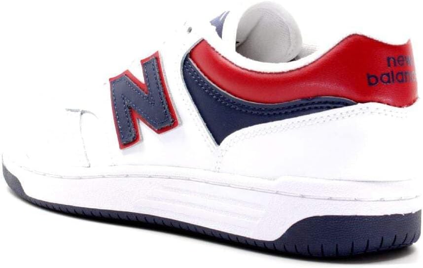 Кроссовки New Balance Unisex-Adult 480 V1, White/Natural Indigo/Team Red — фото 2
