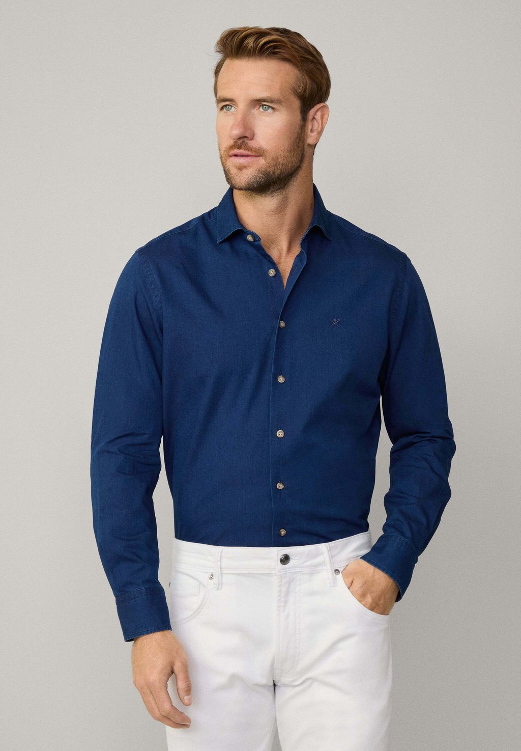 

Рубашка Hackett London, темно-синий