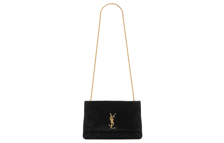 KATE Calfskin Lambskin With Suede Leather Crossbody Bag, Shoulder Bag Women's Black SAINT LAURENT, Set (Bag+Dust Bag) — фото 2