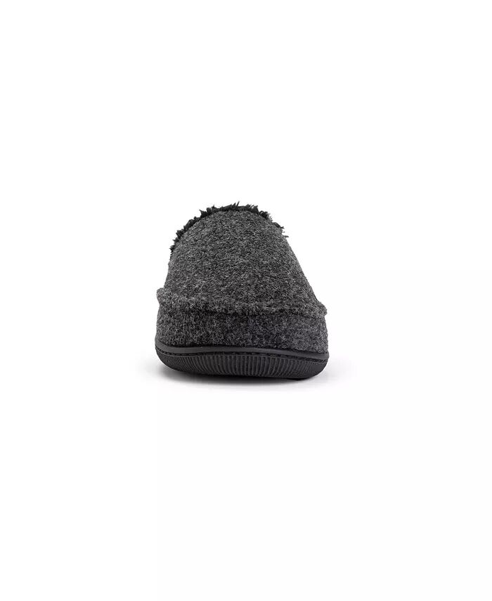 Мужские тапочки-сабо из искусственной шерсти, черные, M (10-11) MUK LUKS, черный — фото 3
