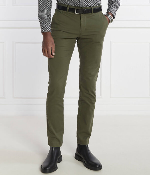 Брюки-чиносы Tommy Hilfiger Slim Fit, зеленый — фото 3