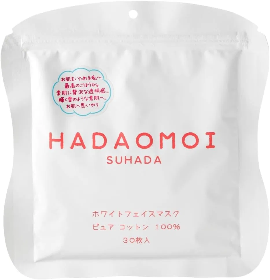 Маска для лица Beauty Akari — Hadaomoi Bare Skin Face Mask, белый, 30 листов x — фото 2