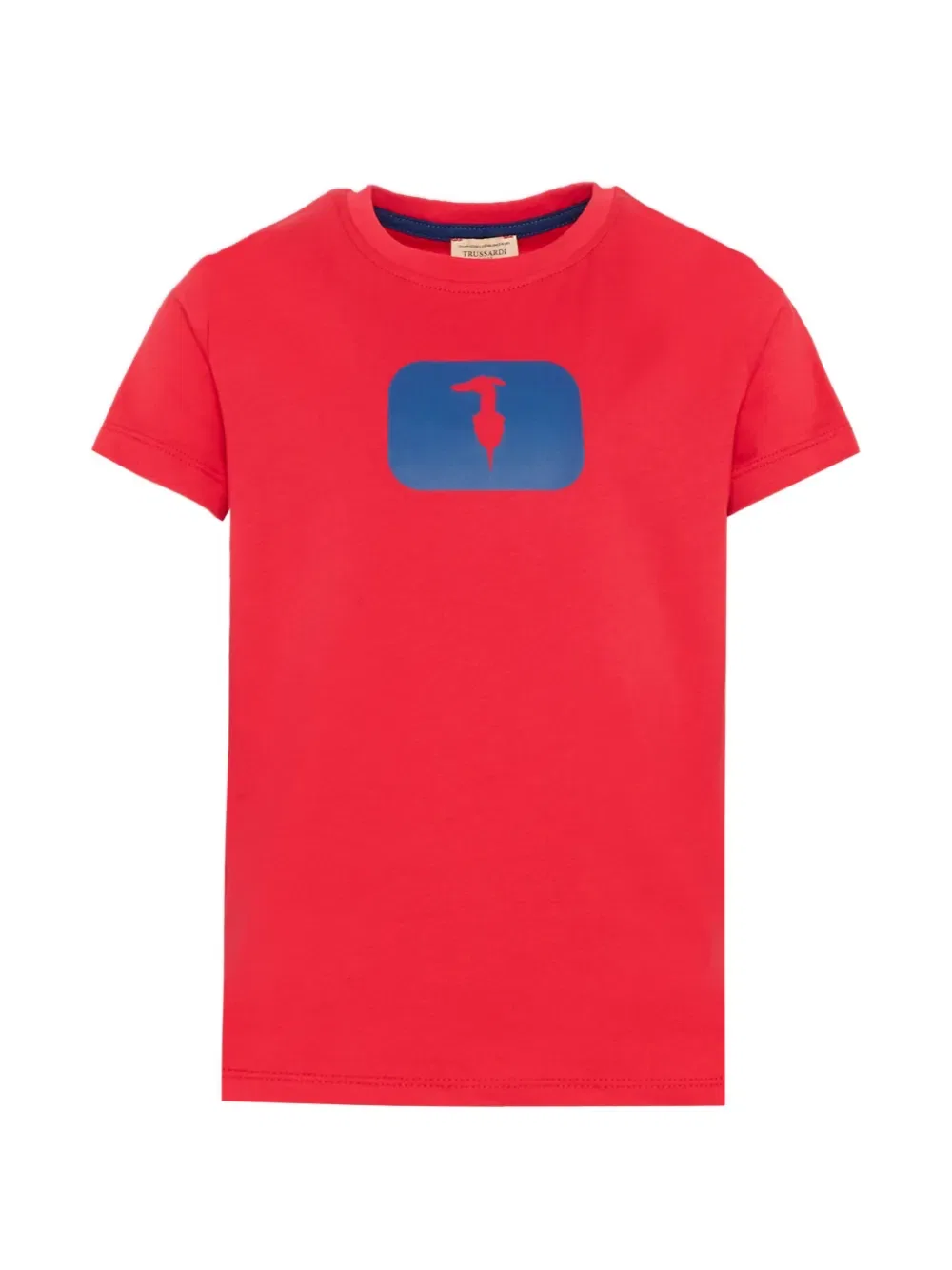 Футболка с коротким рукавом и принтом логотипа Trussardi Junior, красный