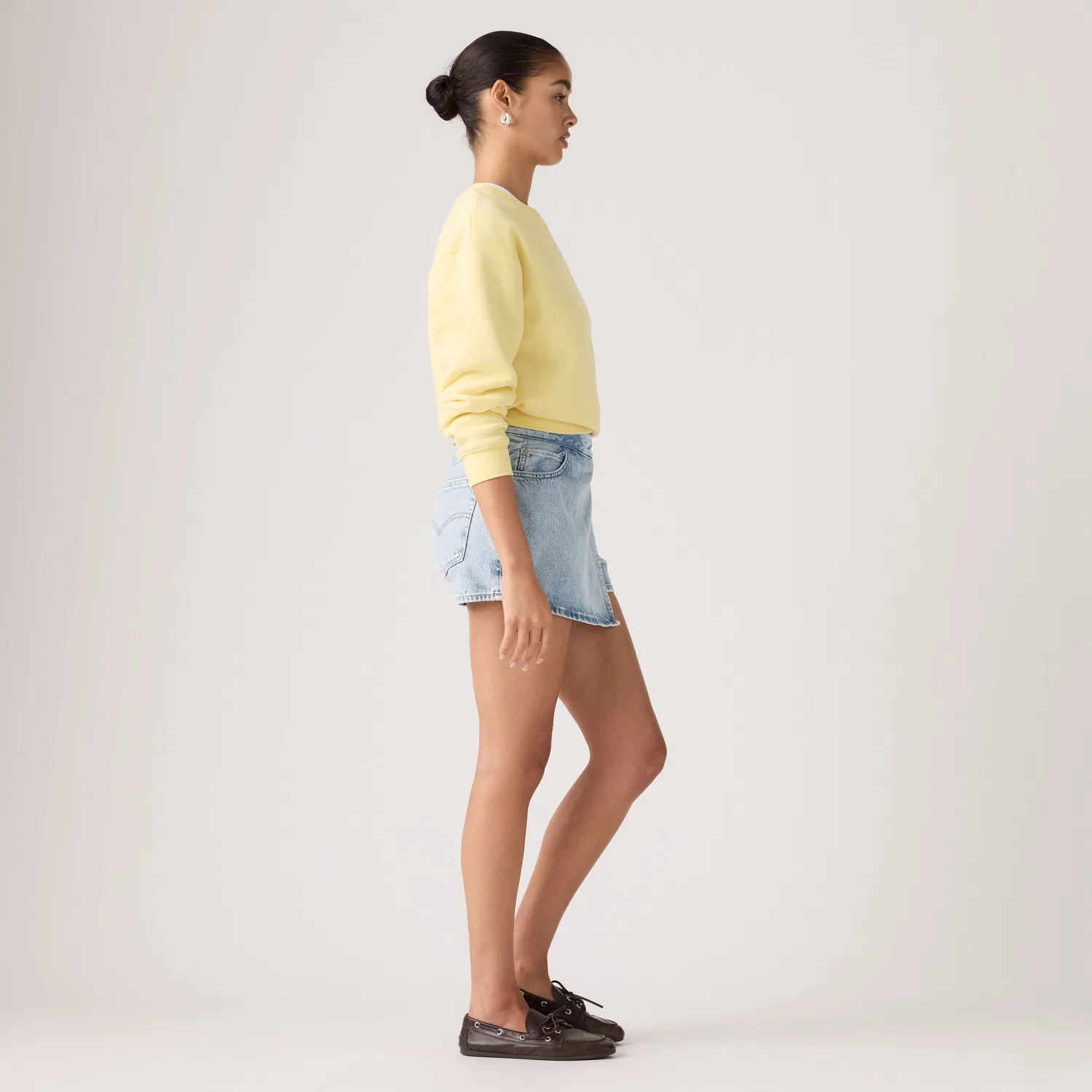 Шорты-юбка с перекрестным кроем Levi's, Light Wash — фото 3