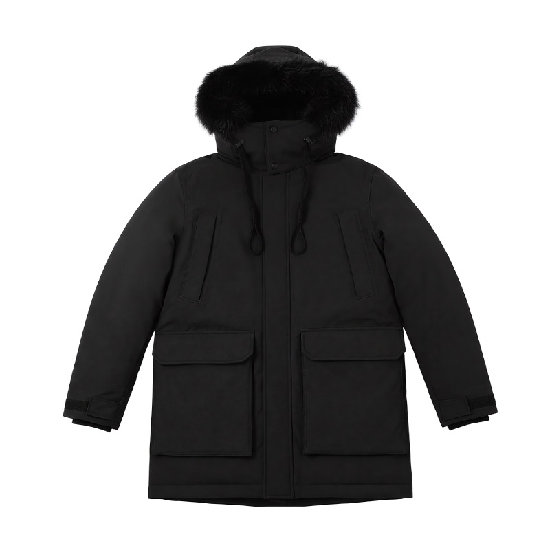 

Пуховая куртка Li Ning, унисекс, черная, с капюшоном, средней жесткости