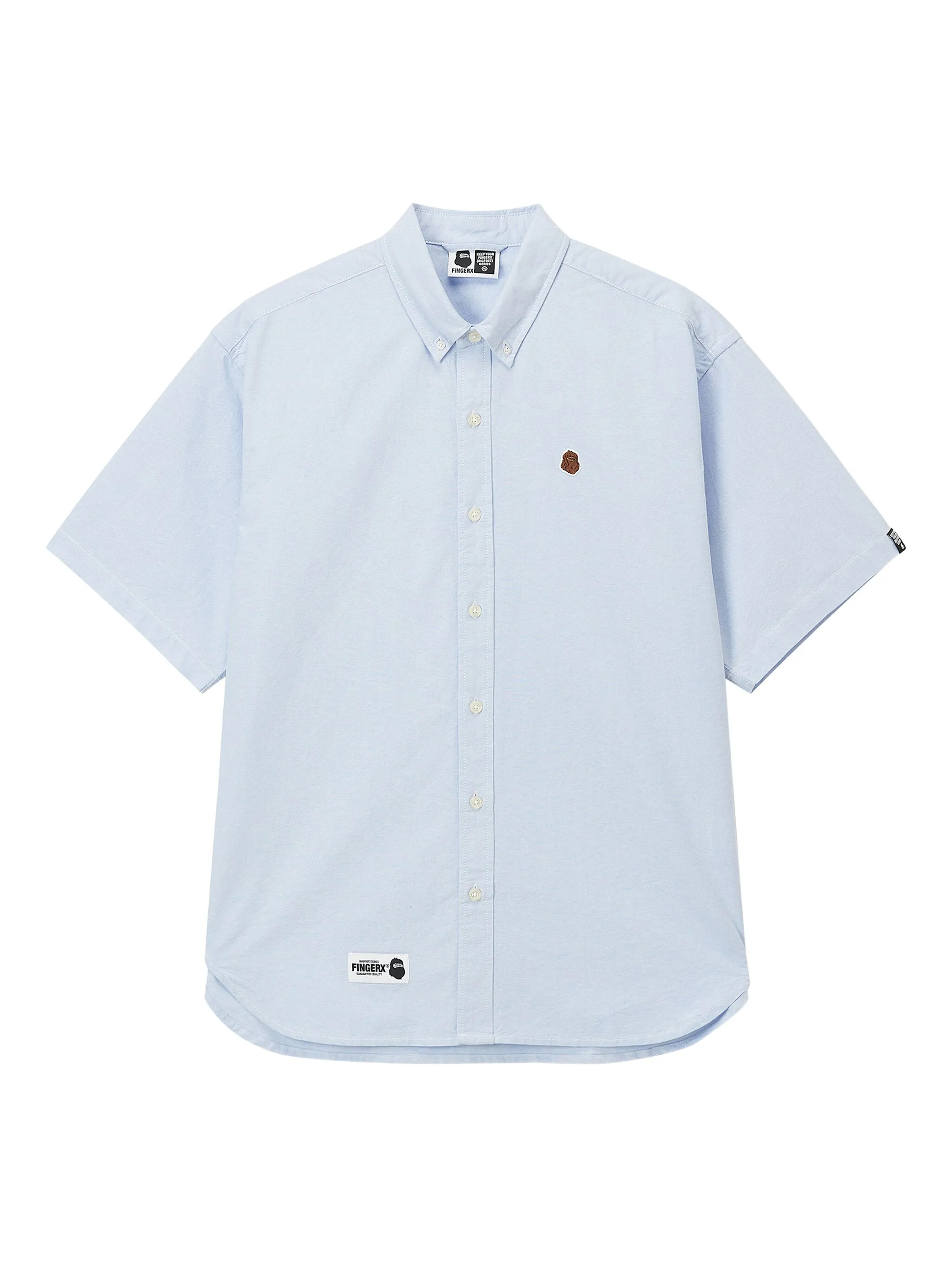 

Рубашка с короткими рукавами и вышивкой Fingercroxx, синий