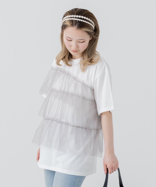 

Футболка с коротким рукавом из тюля JAM & LINK, белый