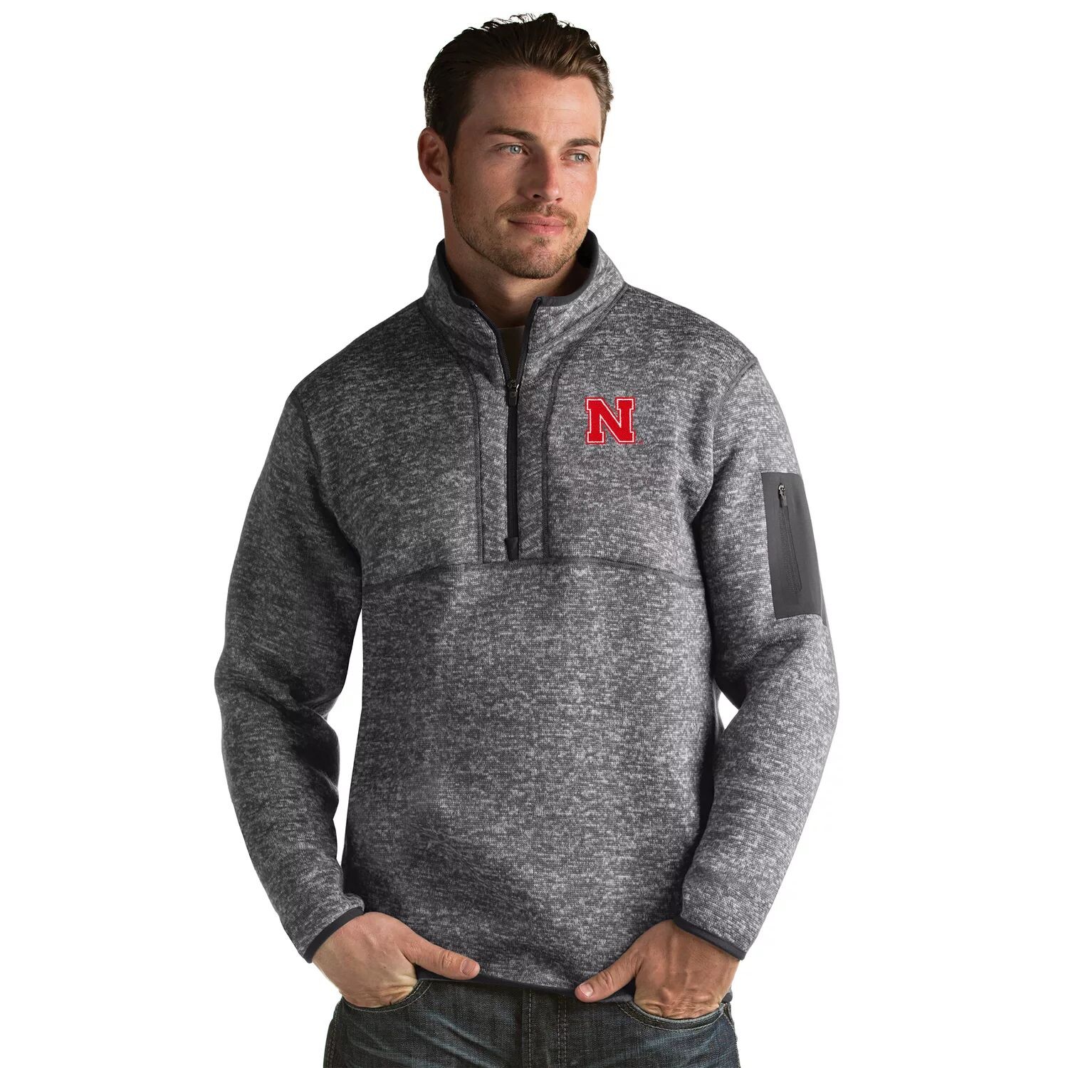 

Мужской пуловер Fortune Nebraska Cornhuskers Antigua