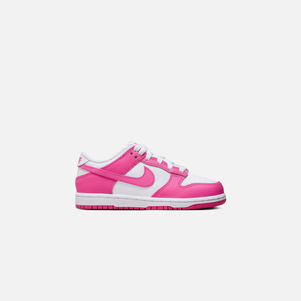 

Кроссовки Nike PS Dunk Low, цвет White/Laser Fuchsia