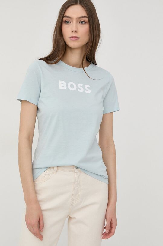 

Хлопковая футболка BOSS Boss, синий