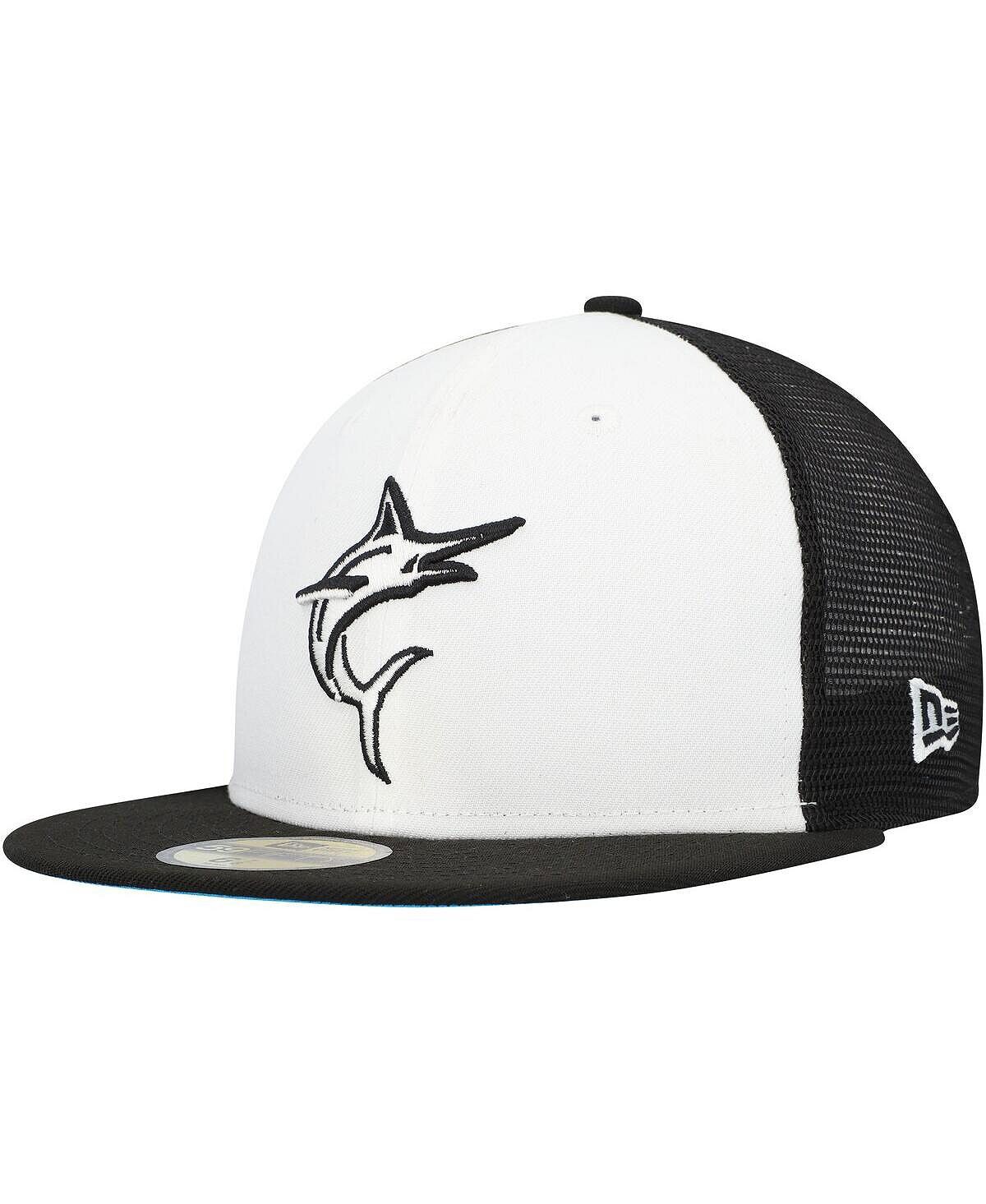 

Мужская бело-черная кепка для тренировок по полю Miami Marlins 59FIFTY 2023 59FIFTY New Era