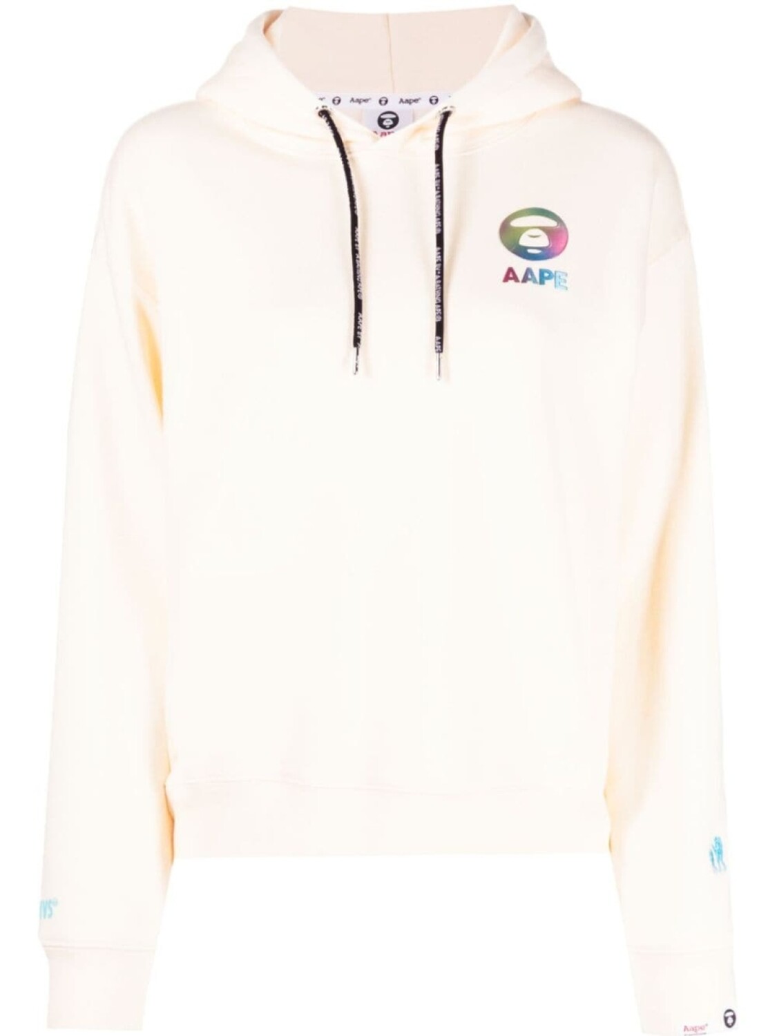 

A Bathing Ape logo-embossed cotton hoodie, нейтральный цвет