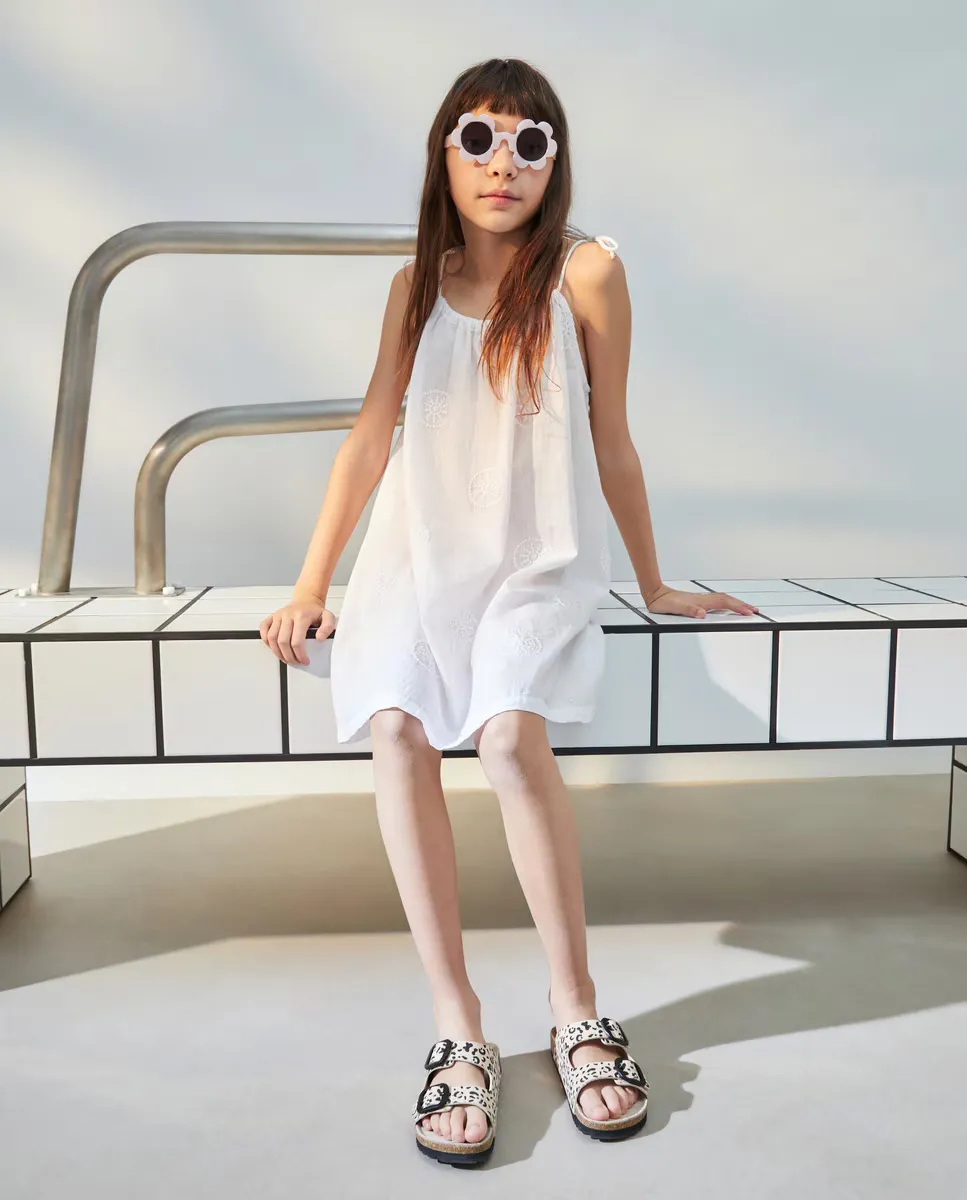

Вышитое платье для девочки Kids El Corte Inglés, белый