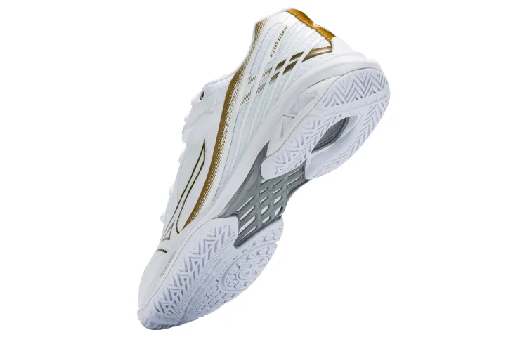 Кроссовки для бадминтона Wave Claw 3 Unisex Mizuno, White Silver Platinum — фото 4