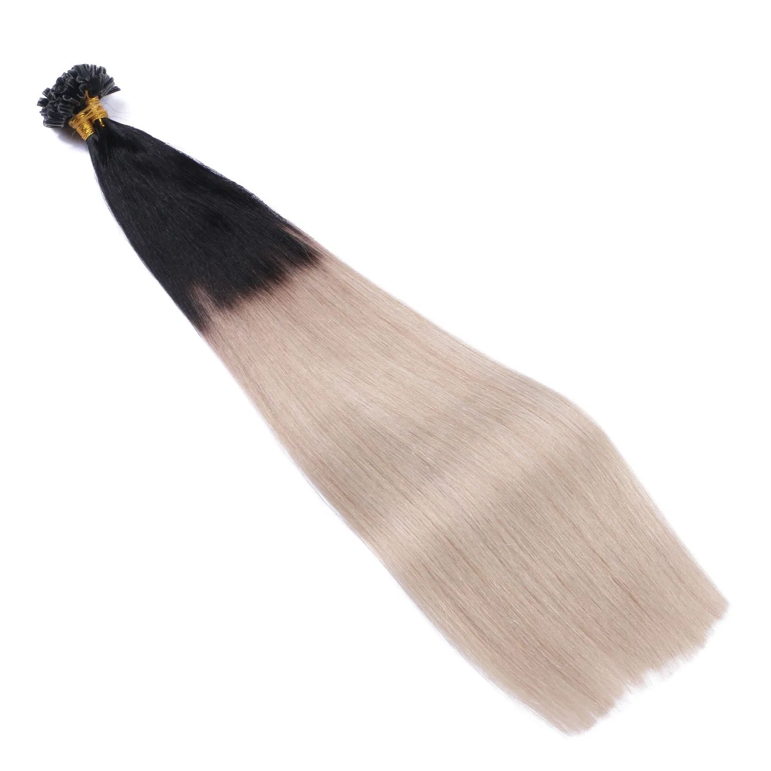 Наращивание волос кератиновыми капсулами #1B/Grey Ombre от novon Hair Extensions Novon — фото 4