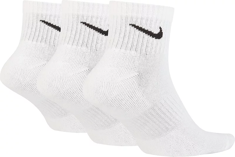 Мужские носки для гольфа с амортизацией Nike Dri-FIT на каждый день — 3 шт, белый — фото 4