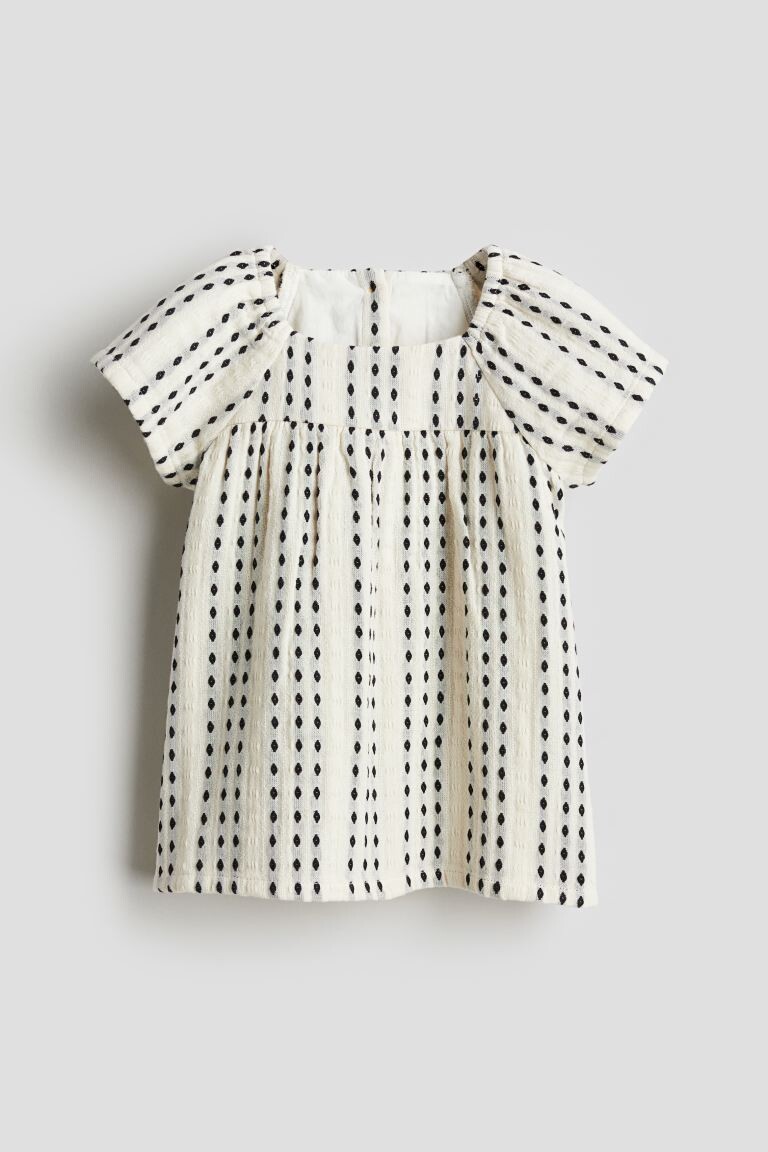 

Хлопковое платье с рисунком H&M, бежевый