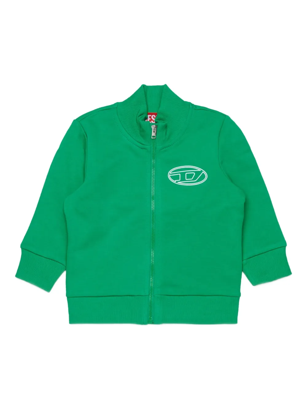 

Толстовка на молнии с логотипом Diesel Kids, зеленый