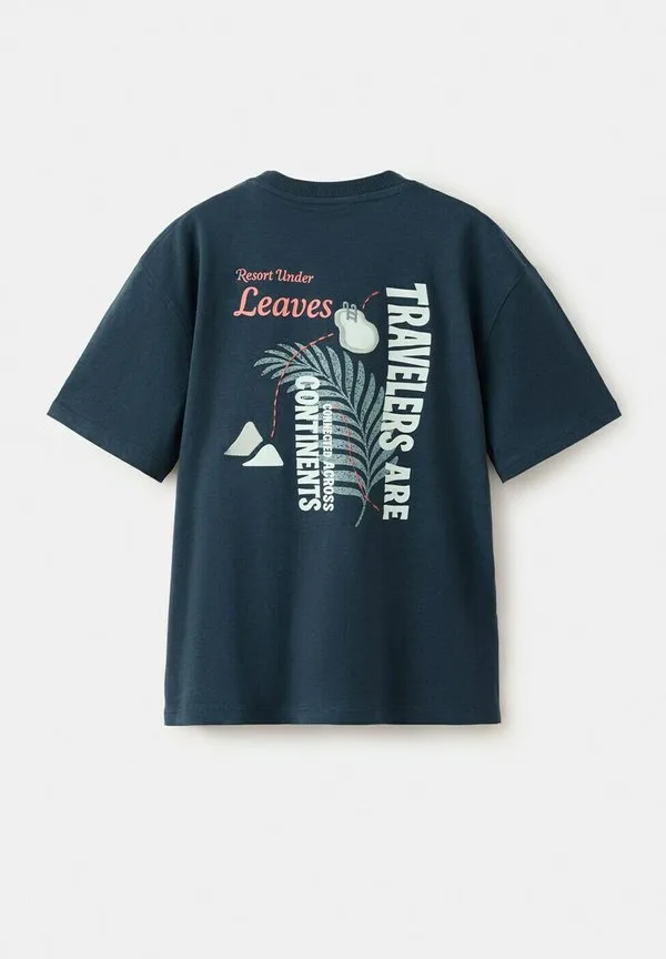 Футболка с детским принтом Mango Kids, Royal Blue — фото 2