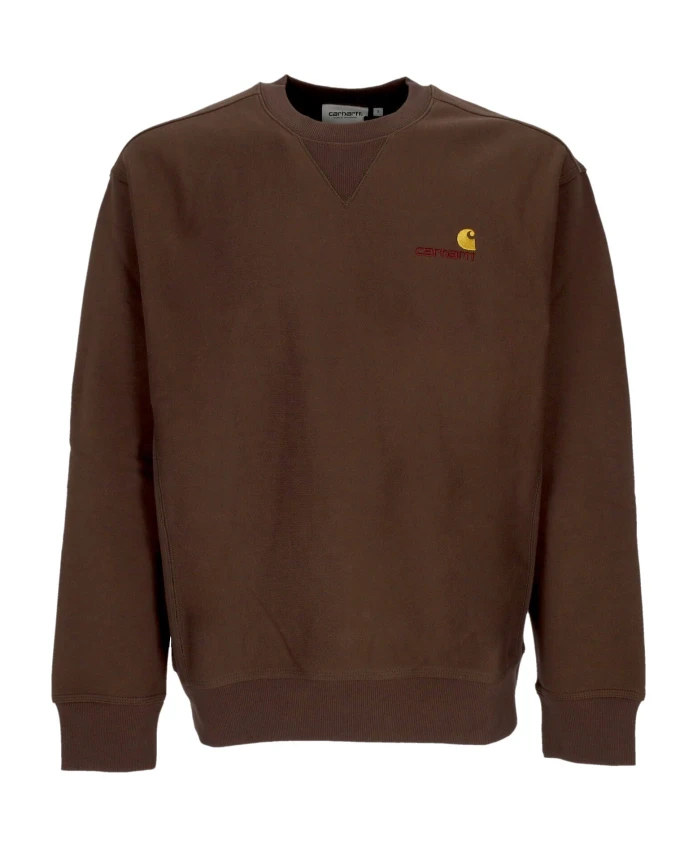 

Толстовка с круглым вырезом и надписью, мягкая посадка. Carhartt Wip, коричневый