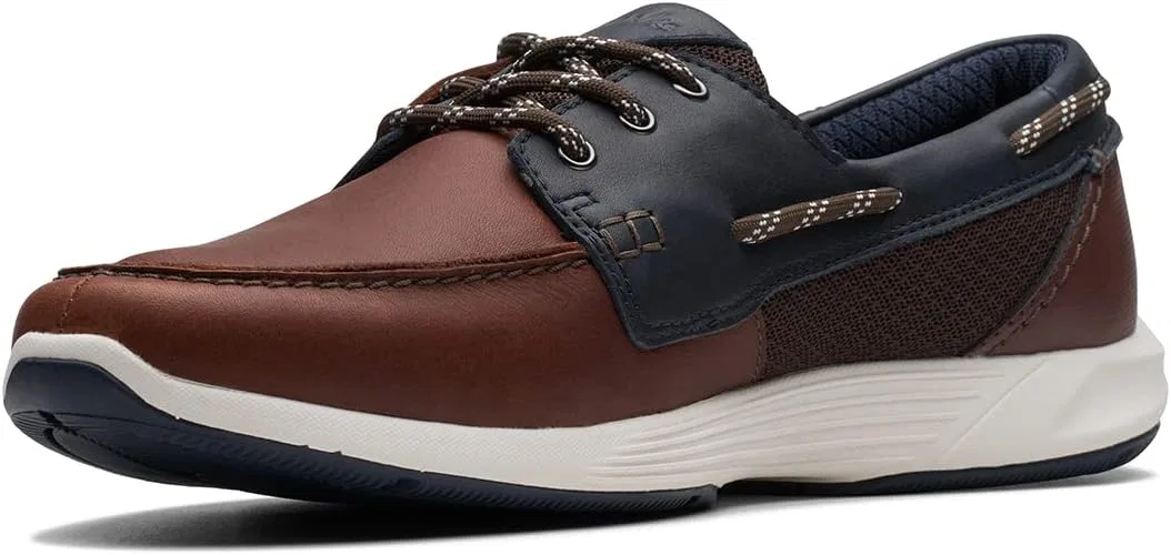 Мужские кроссовки Clarks ATL Sail Go из гладкой кожи, коричневые — фото 4