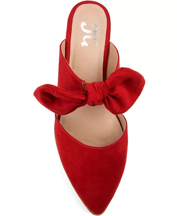 Женские мюли Telulah Bow Slip On Flat Journee Collection, красный — фото 4