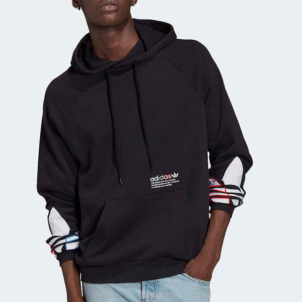 Толстовка adidas originals Tricolor Trefoil Logo Men's Black, черный — фото 4